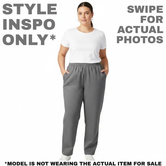 Vintage NWT Briggs Heather Gray Trousers 18WP [0161] - Picture 2 of 10